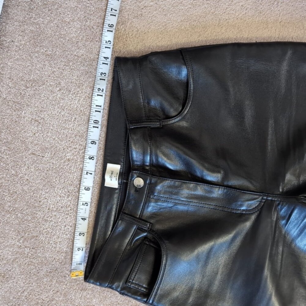 Aritzia Wilfred Melina High Rise Straight Cyberpunk Vegan Faux Leather Pants 8 - Picture 5 of 7